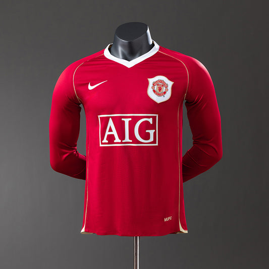 Manchester United Home Kit Retro Long Sleeve [Custom Names/Number]