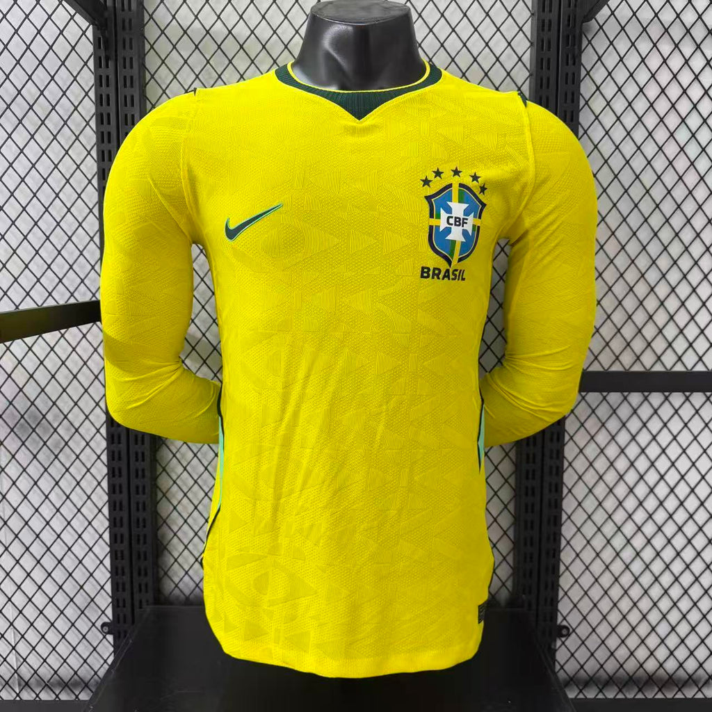 Brazil 2026 Home kit Long Sleeve [Custom Name/Number] – CLEATS VAULT